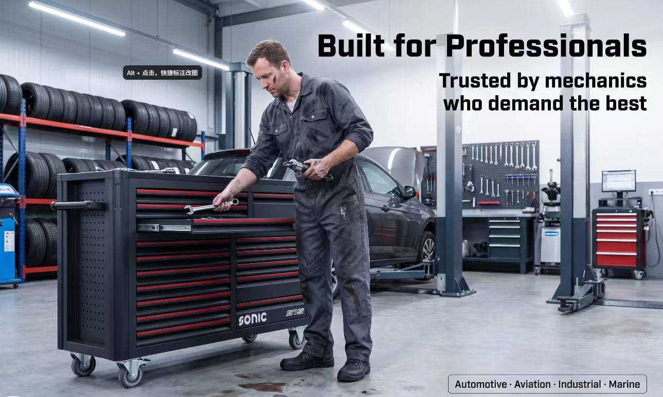 Heavy Duty Rolling Tool Box Large Capacity Workshop Tool Cabinet