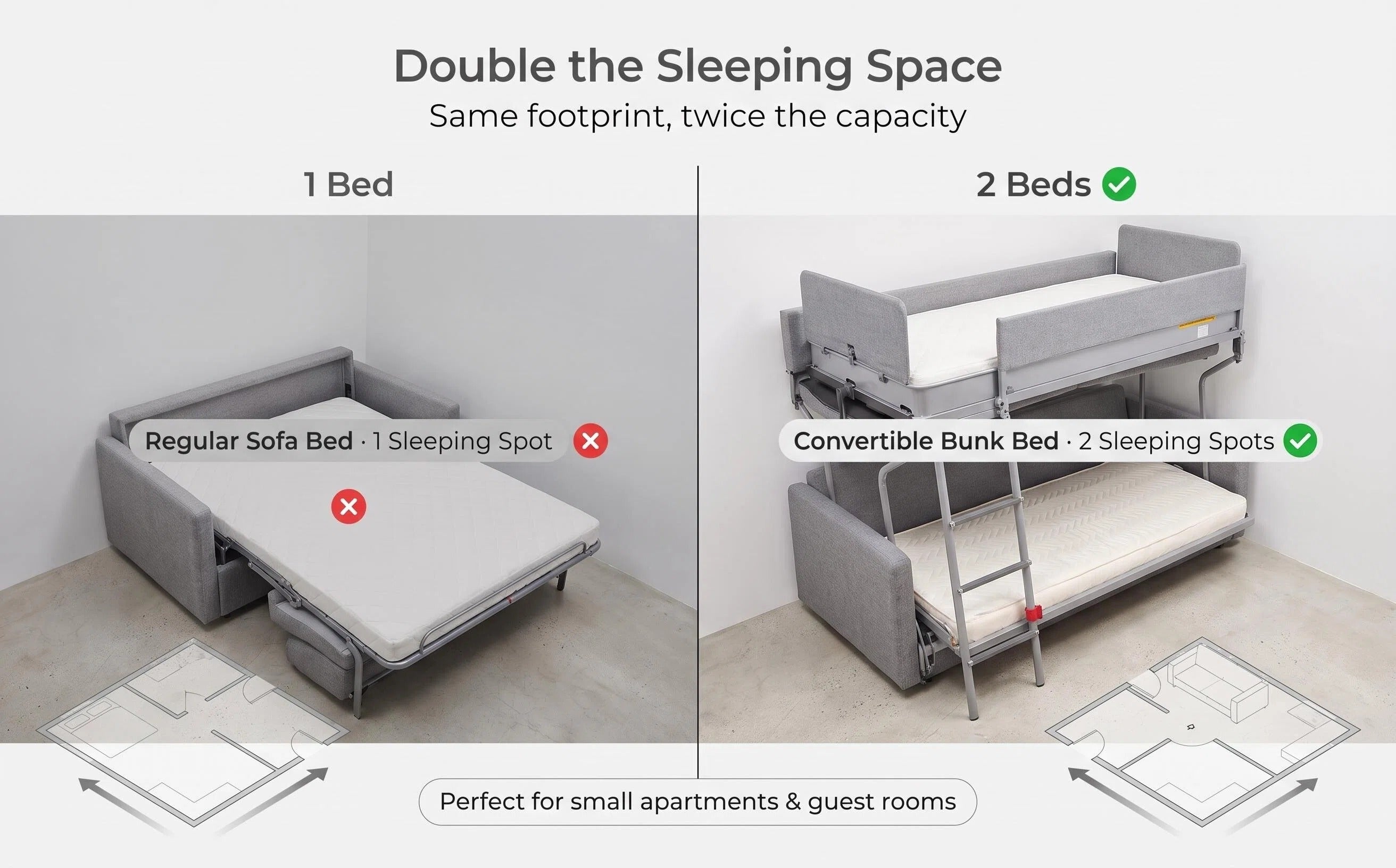 Convertible Bunk Bed Sofa