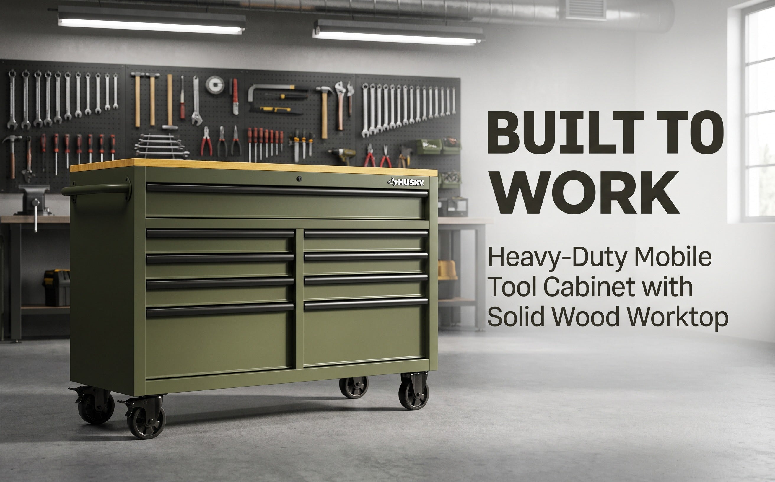 Heavy Duty Rolling Tool Box Large Capacity Workshop Tool Cabinet