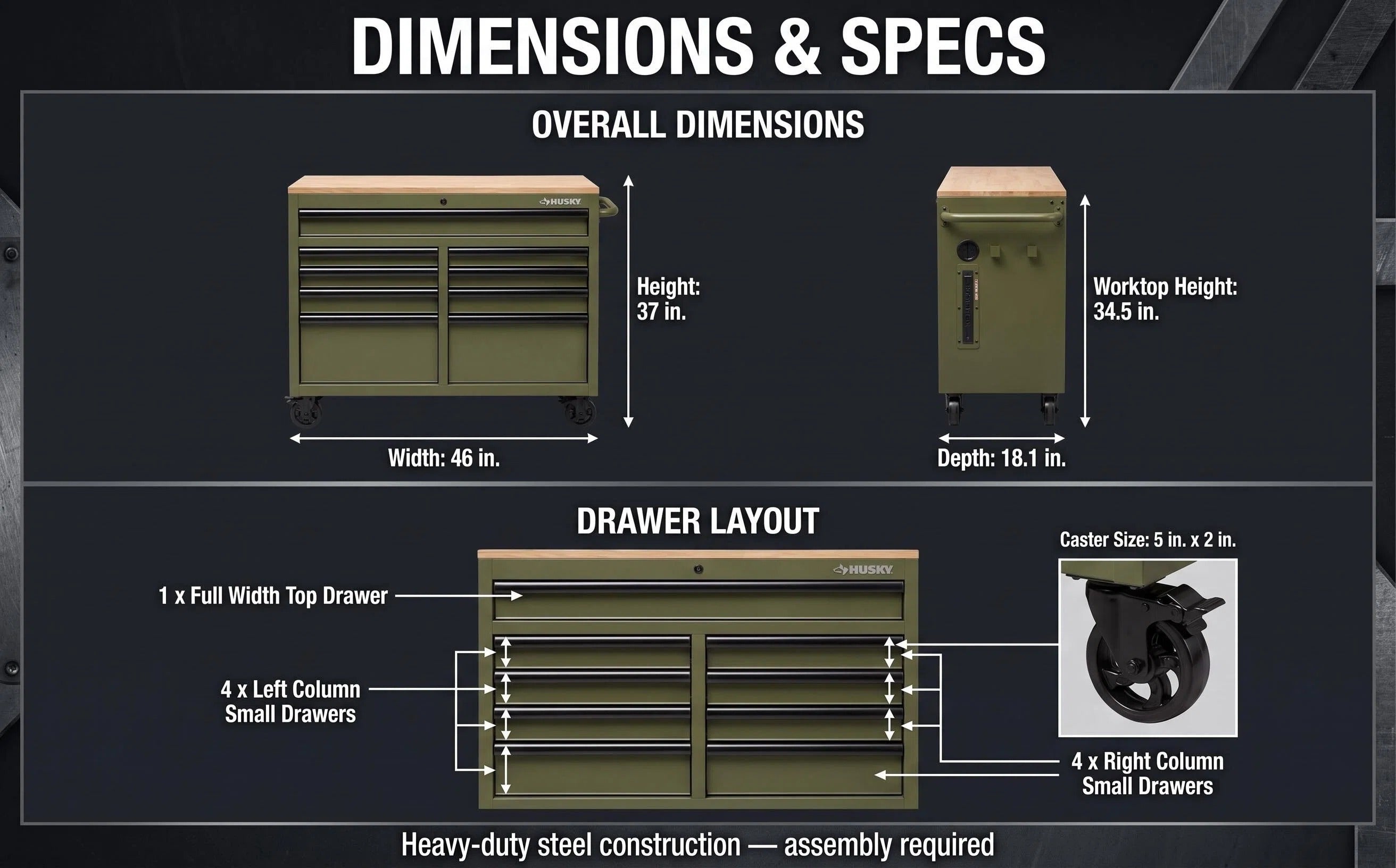 Heavy‑Duty Rolling Tool Chest