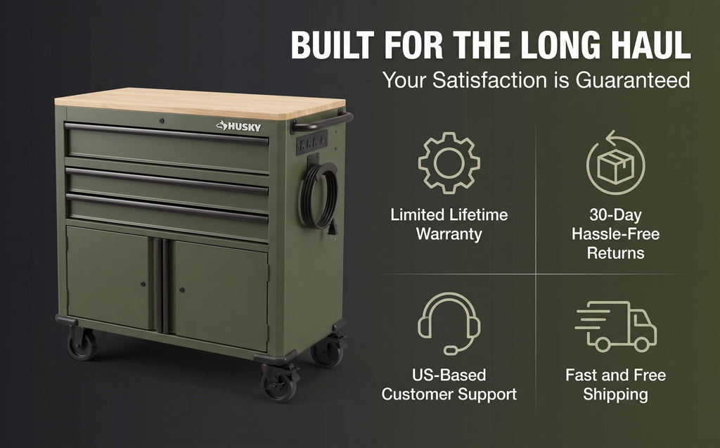 Heavy Duty Rolling Tool Box Large Capacity Workshop Tool Cabinet