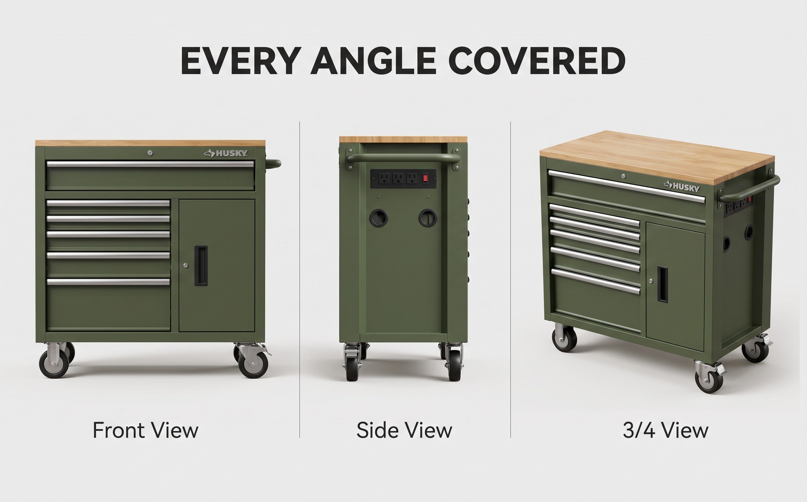 Heavy Duty Rolling Tool Box Large Capacity Workshop Tool Cabinet
