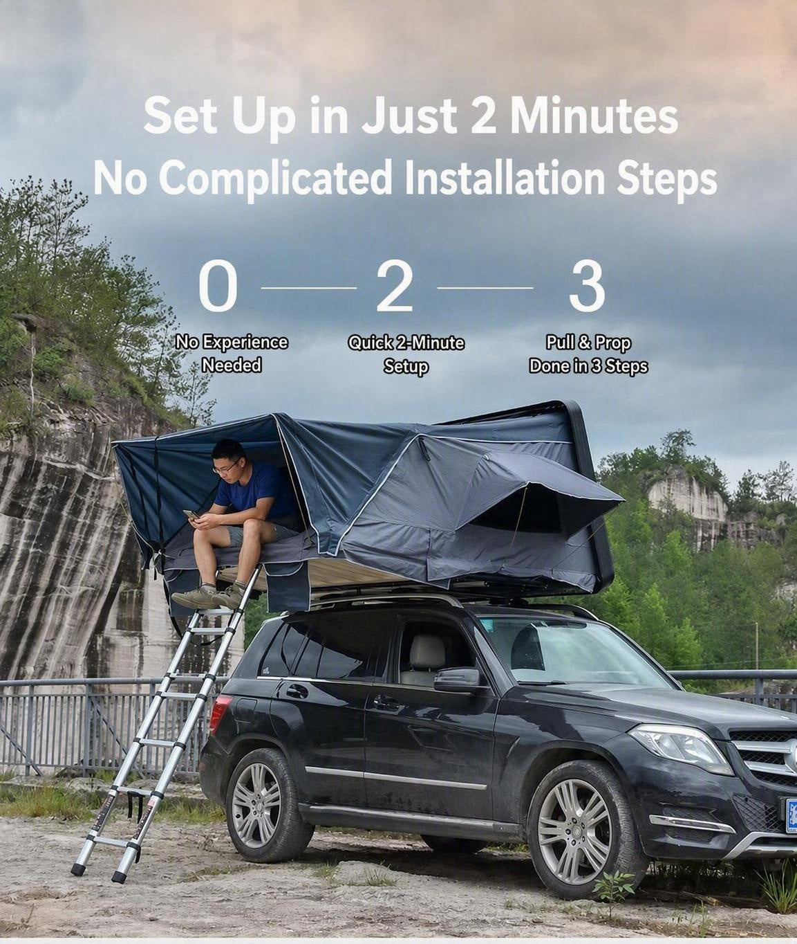Hard‑Shell Rooftop Car Tent All‑Weather Camping Tent