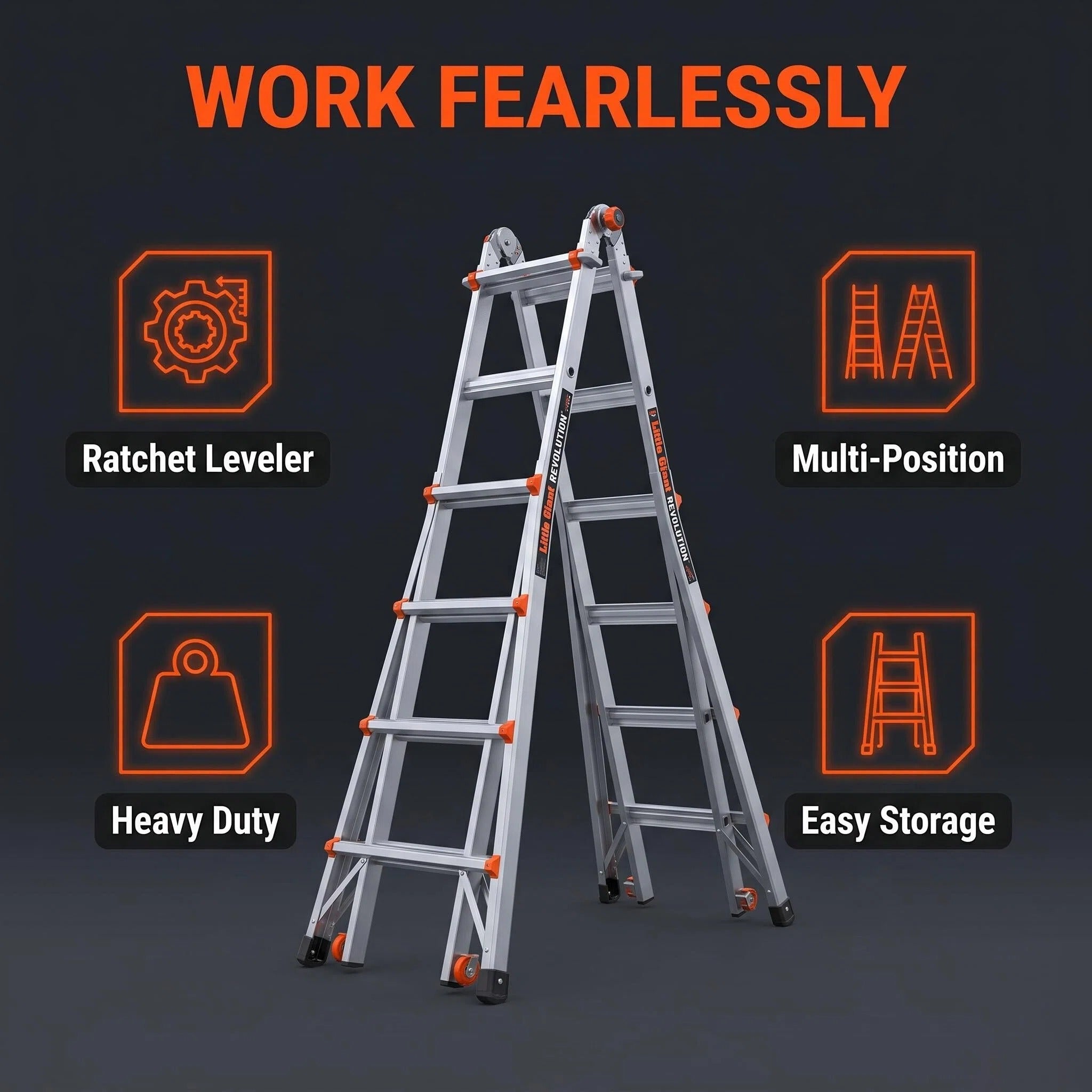 Versatile Transformable Folding Ladder